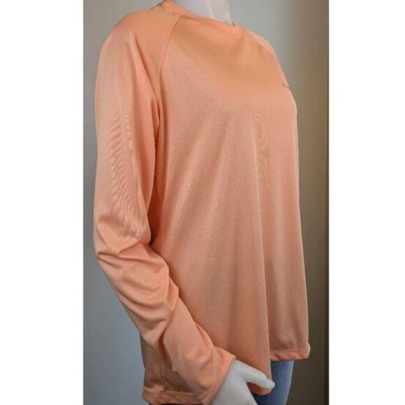 Columbia PFG Womens Fishing Shirt Large Peach Long Sleeve Performance Peach UPF - Picture 2 of 12